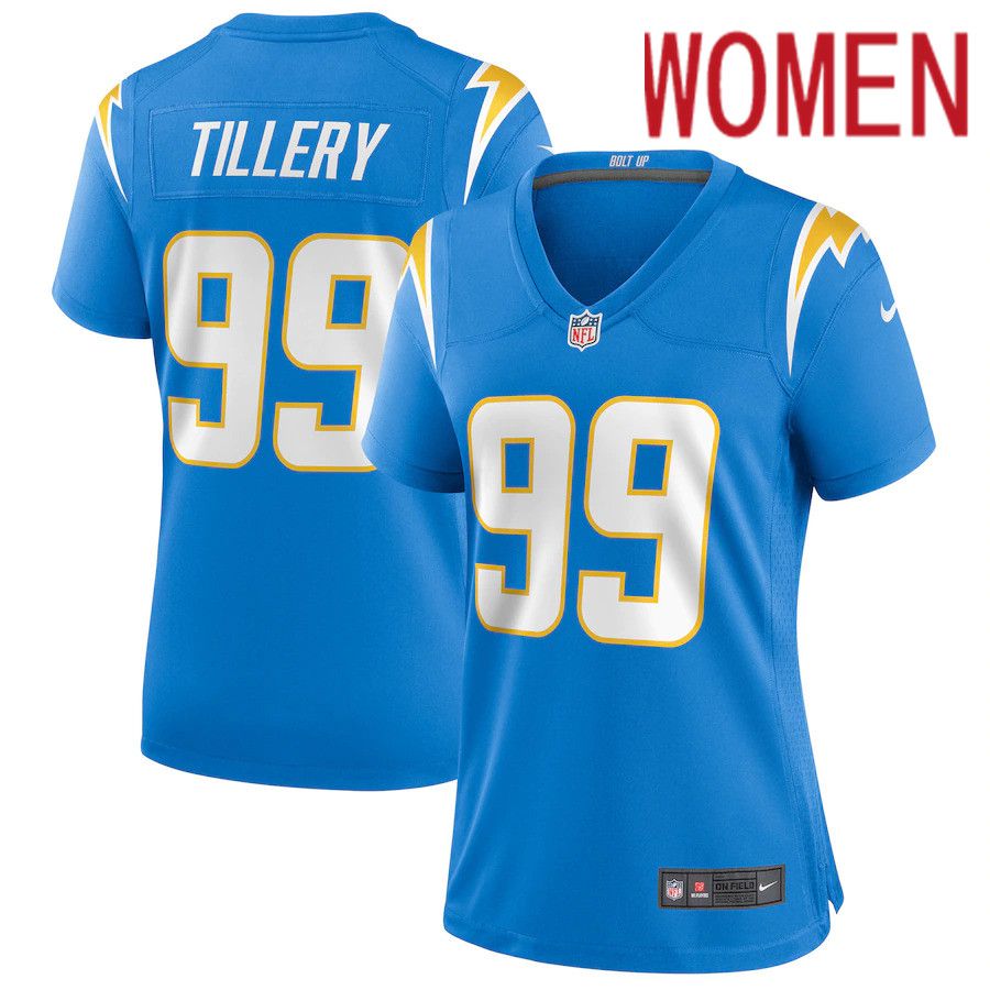 Women Los Angeles Chargers #99 Jerry Tillery Nike Powder Blue Game NFL Jersey